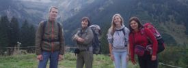 Michael, Wiebke, Alexandra und Elena am Einstieg der Tour am Vilsalpsee
