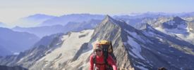 Sabine im Südgrat zum Weissmies, 4017 m, Foto: Karl-Heinz