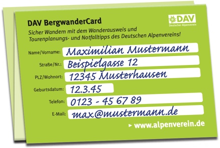 Die DAV BergwanderCard – immer dabei!